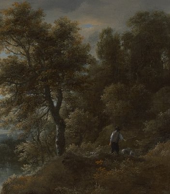 Ruisdael_Wasserfall_Detail_Hirte