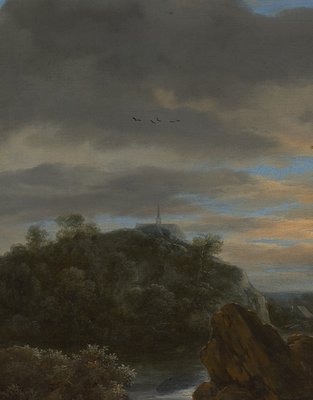 Ruisdael_Wasserfall_Detail_Kirche